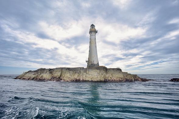 An image of the lighthouse on Chickens Rock. Isle of Man