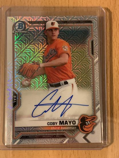 2021 Bowman Mega Box Mojo Auto of Coby Mayo