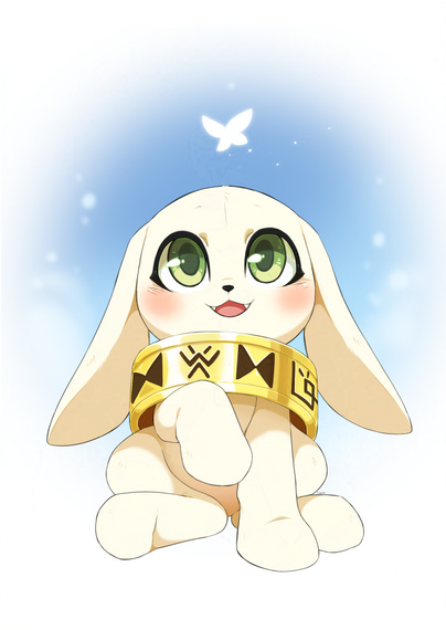 Drawing of Plotmon/Salamon X-Antibody from Digimon.