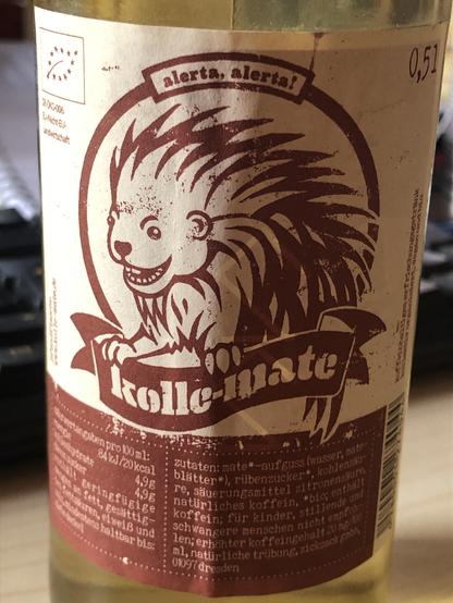 Kolle-mate Etikett von vorne