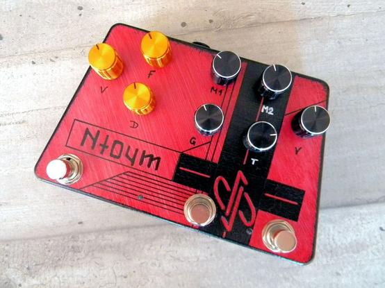 guitar distortion/fuzz pedal. A muff and a rat in one enclosure with ability to stack them in any order you choose