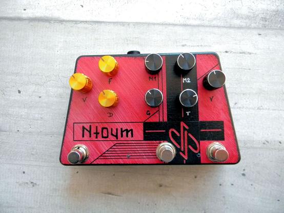 guitar distortion/fuzz pedal. A muff and a rat in one enclosure with ability to stack them in any order you choose