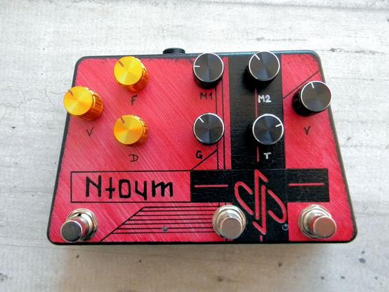 guitar distortion/fuzz pedal. A muff and a rat in one enclosure with ability to stack them in any order you choose