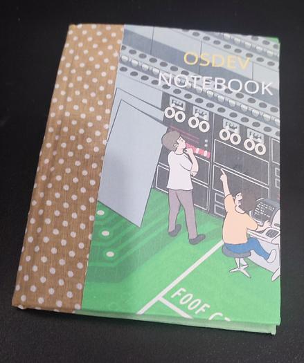 single signature hardcover notebook. 
Main cover is the osdev-notes book cover.