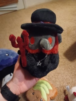 a squishable plague doctor demon plush