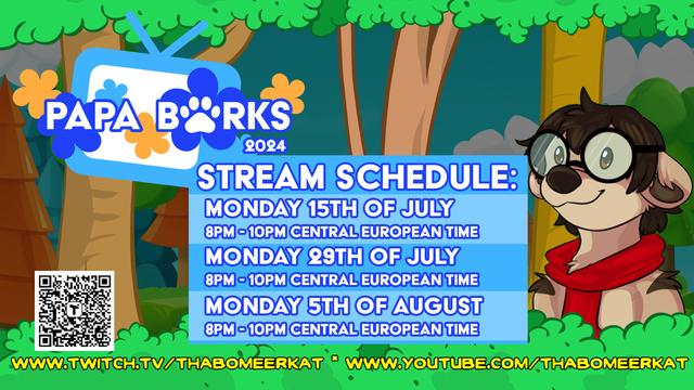 Papa Barks stream schedule