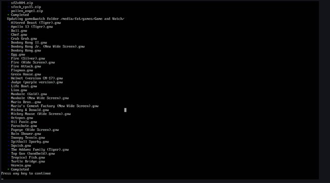 Conclusione dei download della console Gia Tiger