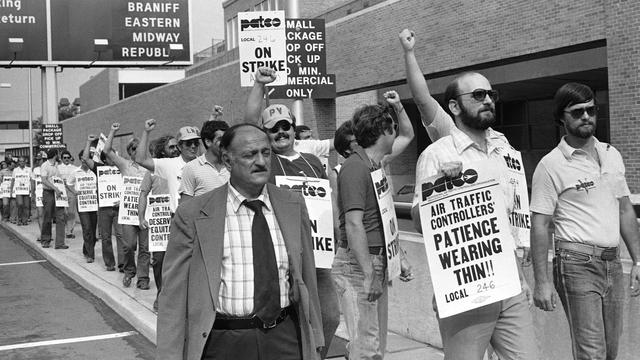 August 5, 1981 - President Ronald Reagan, having ordered striking air traffic controllers back to work within 48 hours, fired 11,359 (more than 70%) who ignored the order, and permanently banned them from federal service (a ban later lifted by President Bill Clinton).