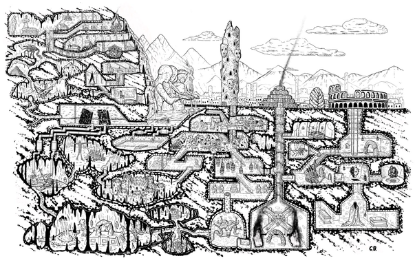 Cutaway map