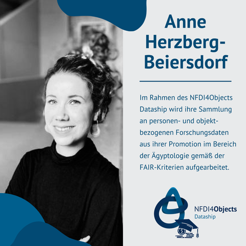 Links im Bild ist eine der Gewinnerinnen des NFDI4Objects Dataship, Anne Herzberg-Beiersdorf, zu erkennen.