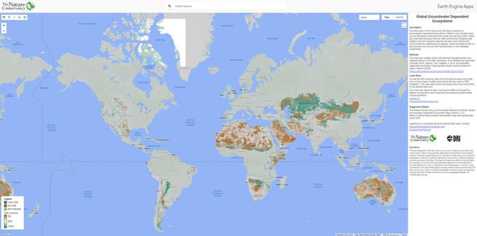 online interactive map - groundwater-dependent ecosystems (GDEs)