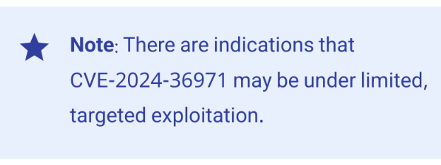 Android security advisory about CVE-2024-36971 being under "limited, targeted exploitation"
