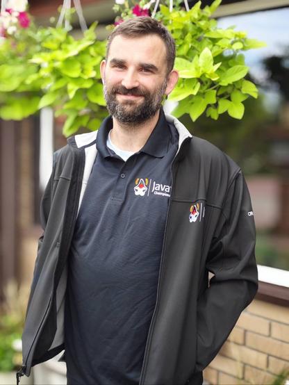 Me in java champions t-shirt and jacket