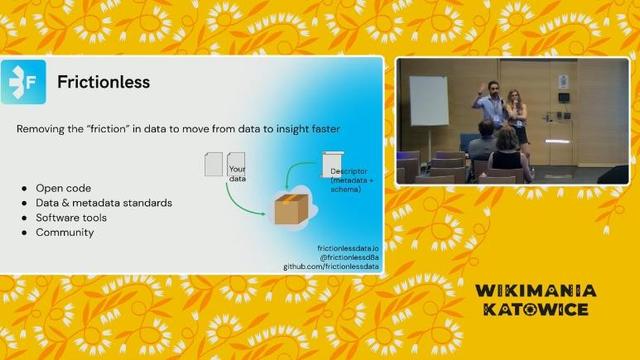 Slide from a presentation about "Removing the friction in data to move from data to insight faster"