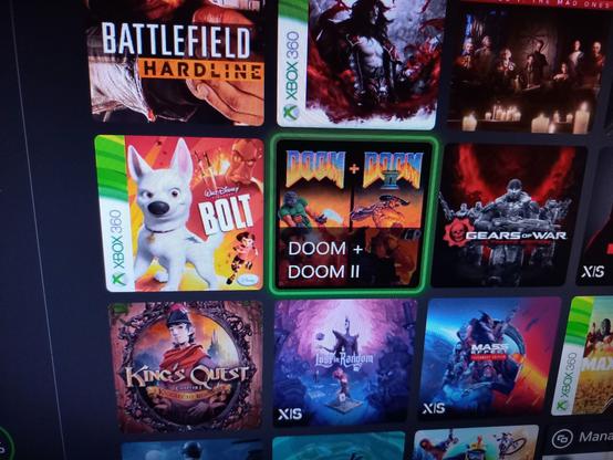 A new Doom + Doom II tile in my Xbox Library
