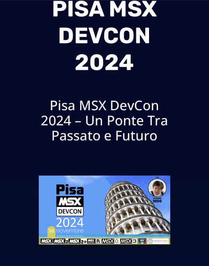 Locandina evento Pisa msx dev con