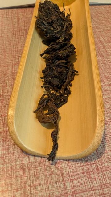 Black tea leaves.