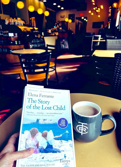 The Story of the Lost Child at cafe with hot chocolate