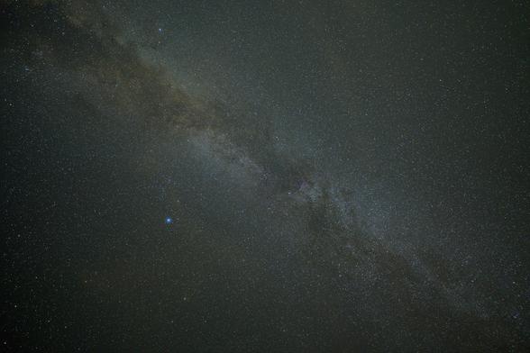 View of the Milky Way, looking up 90 degrees
