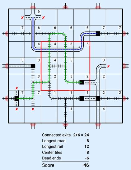 46... неплохой результат.
Rail road ink на github