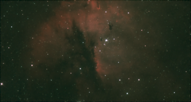 NGC 281, the Pacman nebula - a hydrogen emission nebula in the Constellation of Cassiopeia.