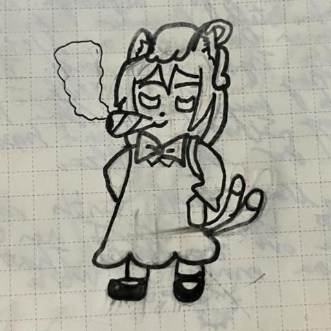 #touhou chen smoking the #boof