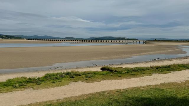 A view of the Kent viaduct from Arnside.