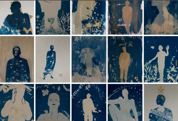 Cyanotypes by Photographer Sarah Ketelaars from The 544 Project.