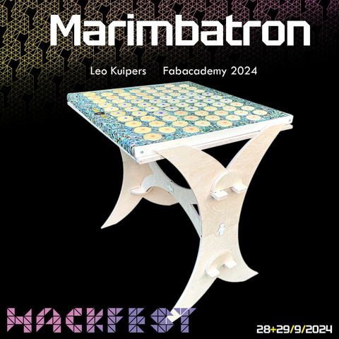 A picture of an invention called The Marimbatron, a digital instrument