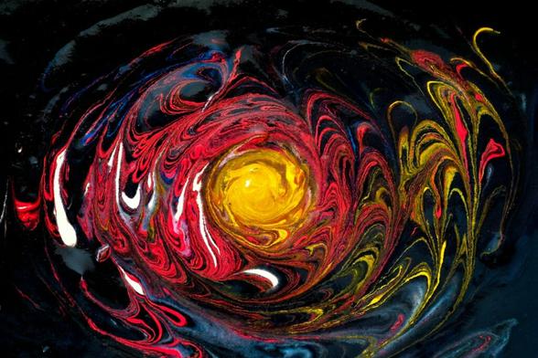 Pintura abstrata e um pouco caótica