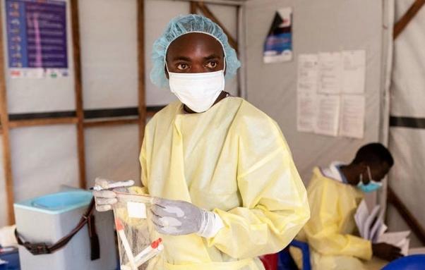 A laboratory nurse, with samples taken from a patient with a suspected case of mpox near Goma, Democratic Republic of Congo.
© Arlette Bashizi/Reuters