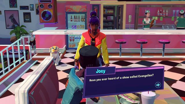 screenshot from Thirsty Suitors where a NPC asks the player character about Evangelion

we have reached a point in time where eva references are boomer clapbait and i am the boomer