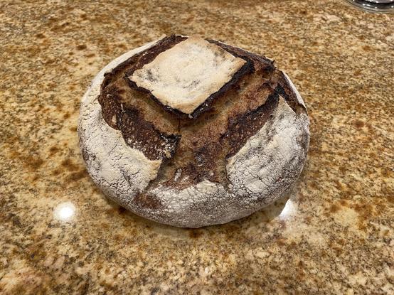 Photo of boule shaped Tartine Country loaf