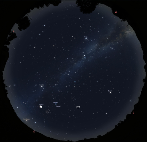 Screenshot von Stellarium