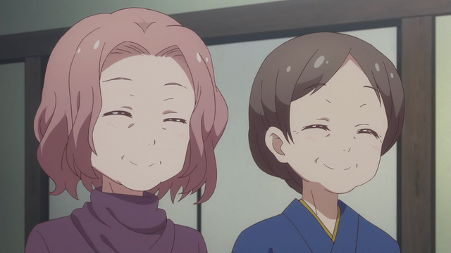 Takako and Fumji, Tamate’s grandmothers smiling.