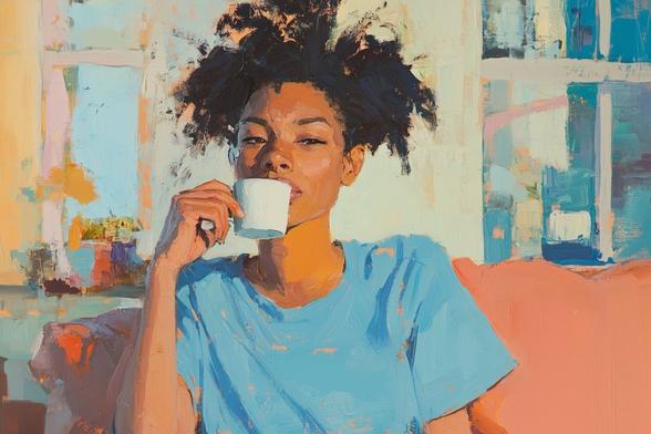 gm 🌞  self portrait 🖼️

art by @juujuumama