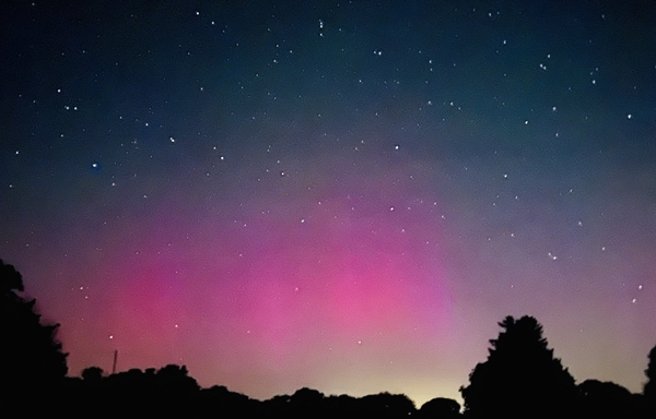 The amazing Aurora Borealis / Northern Lights emerges underneath the plough constellation over Courtmacsherry areas in West Cork, Ireland on 14/08/2024 at 2am.