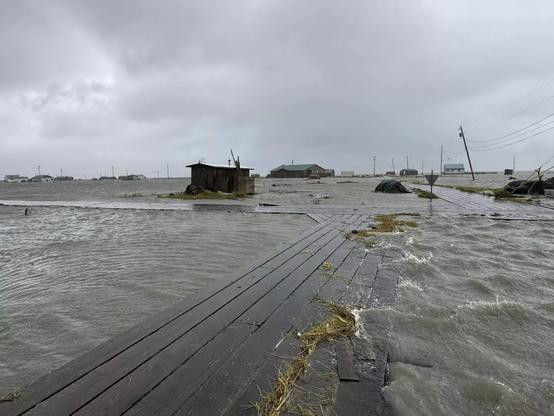 photo - Severe flooding is seen in the coastal community of Kwigillingok on the morning of Sunday, Aug. 18, 2024