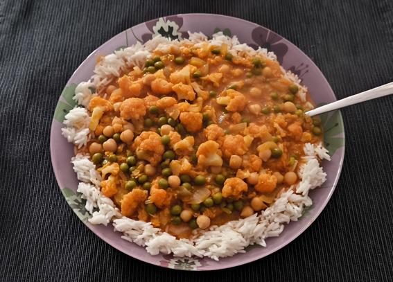Gemüse Curry mit Reis