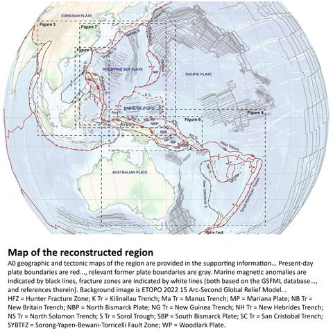 map - reconstructed region