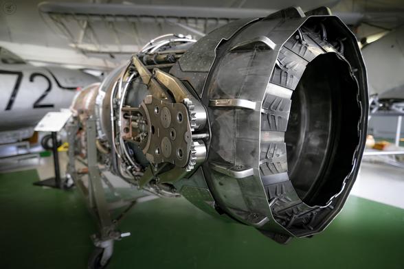 Detail shot of jet engine