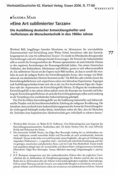 Erste Seite des gedruckten Beitrags von Sandra Maß