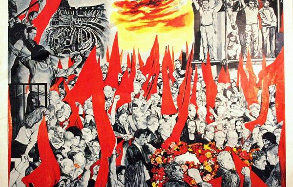 Renato Guttuso Funerali di Togliatti