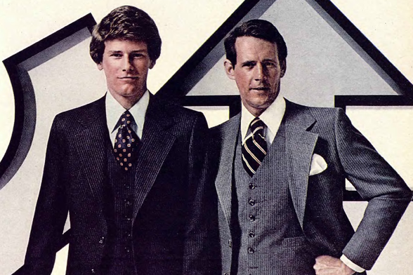1977 

Two men in business attire looking at the camera.
Tags: 1977, magazine cover, advertisement, business attire, vintage