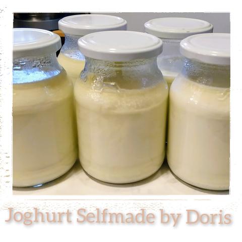5 Gläser Joghurt Selfmade Doris