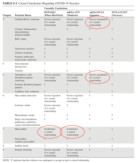 summary table