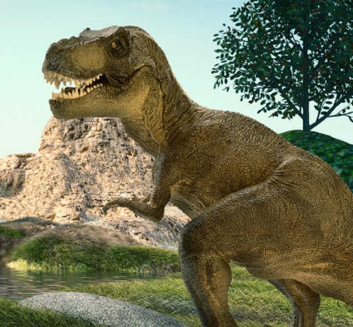 T-rex with chonky chonky calves and glutes a steroidal Russian weightlifter would kill for. This good boy does not skip leg day.