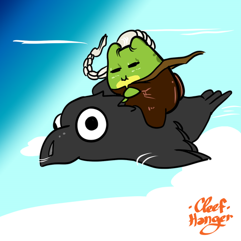 Froggelio blonde riding a crow as it was one of those silly targaryens.