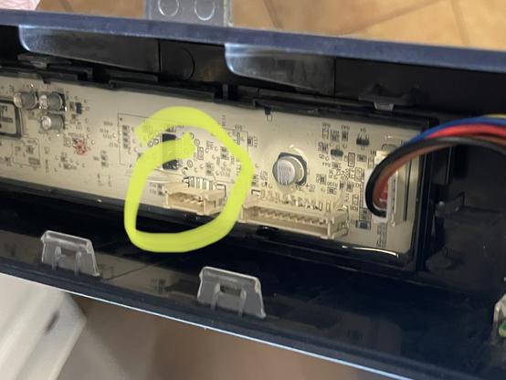 LG Dishwasher logic module. The board is encased in a waterproof resin… except for tracks leading to socket - condensation forming would short these