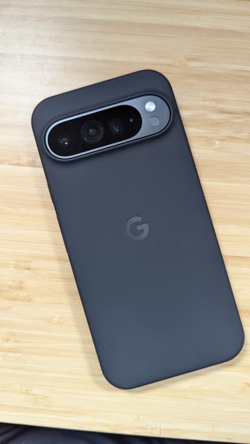 Google Pixel 9 XL in the Google Pixel branded case